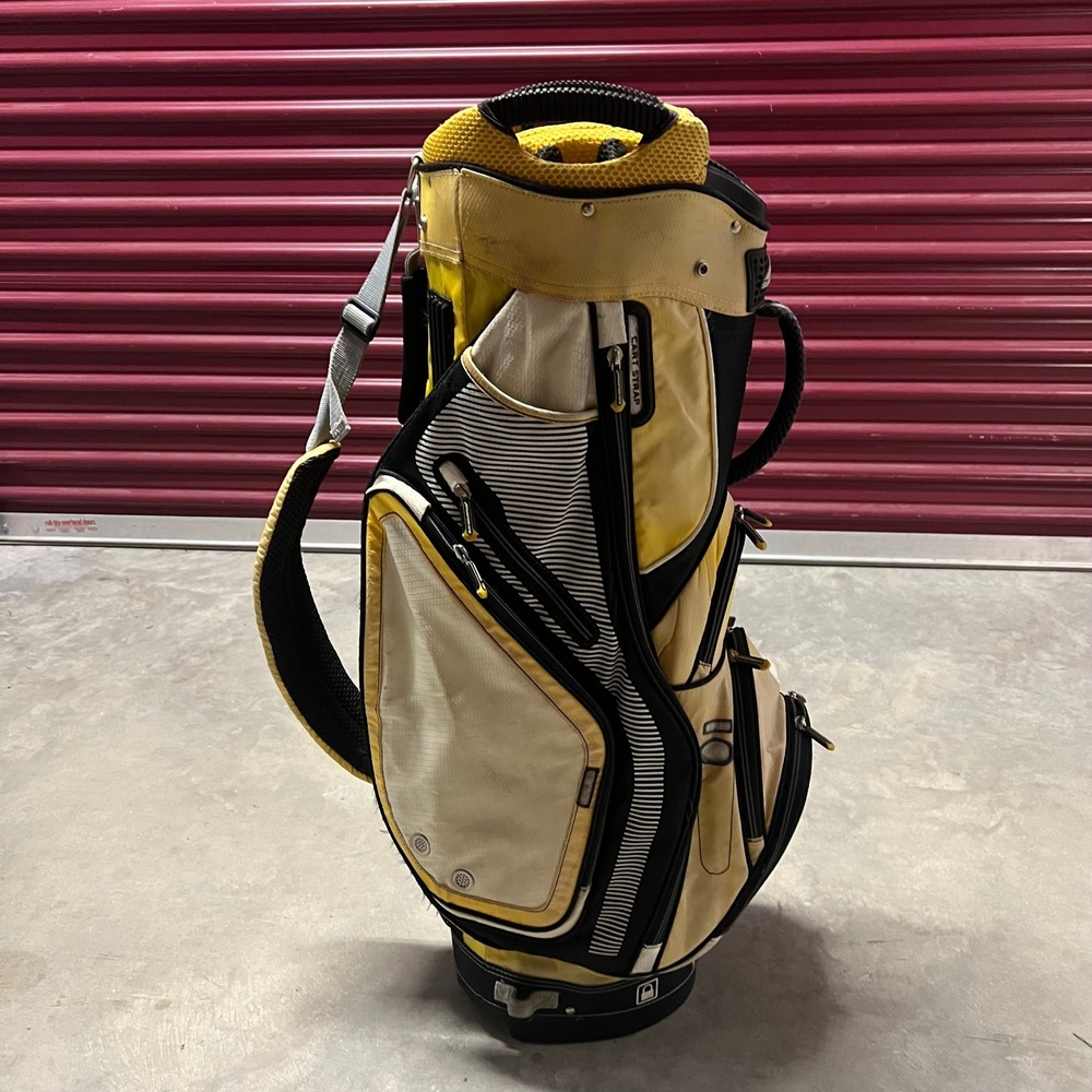 Sun Mountain 15 Way Cart Golf Bag Yellow Black Minneapolis Golf Club Logo